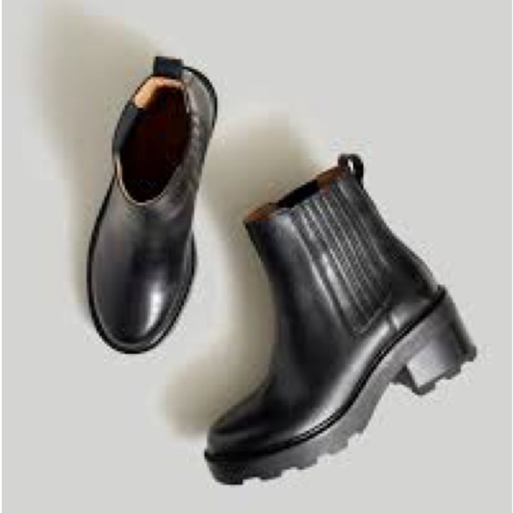 Madewell Gwenda Platform Ankle Boot, 
Black, Size 11.